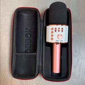 BONMOK Wireless Bluetooth Microphone and Case, Karakoe